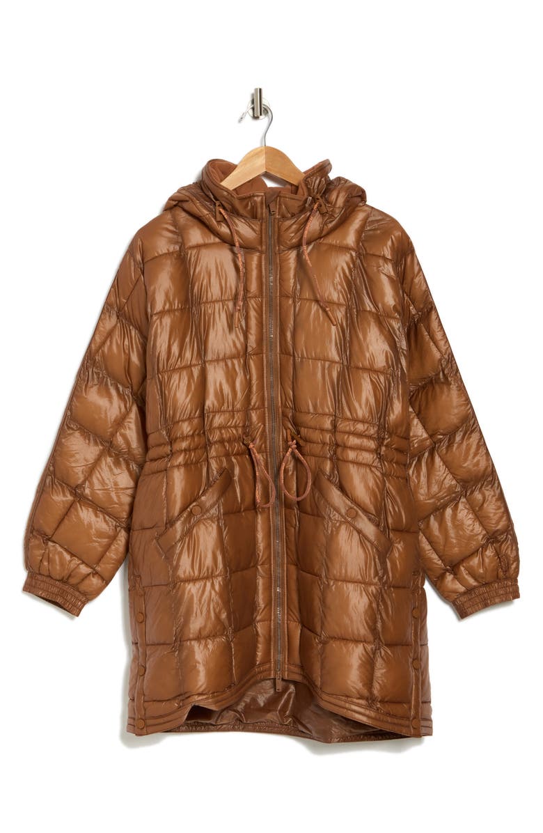 FREE PEOPLE MOVEMENT Patricia Packable Quilted Coat, Alternate, color, Walnut