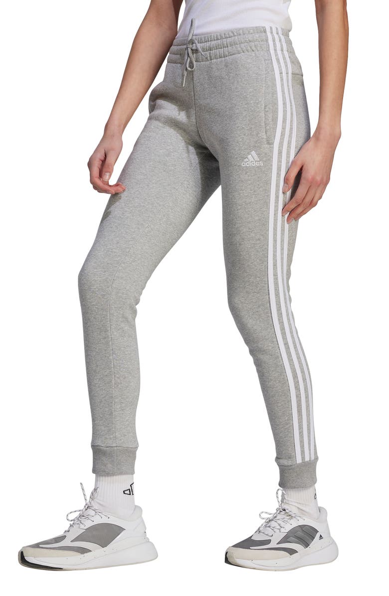 adidas Essentials 3-Stripe Fleece Pants, Main, color,