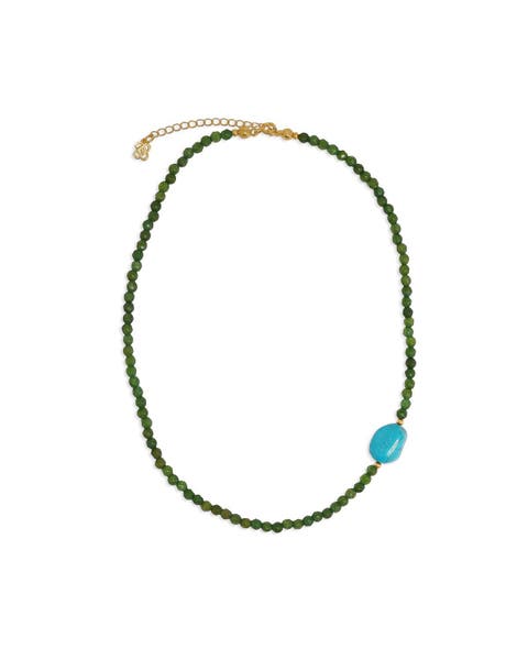 Felice Jade and Turquoise Beaded Necklace