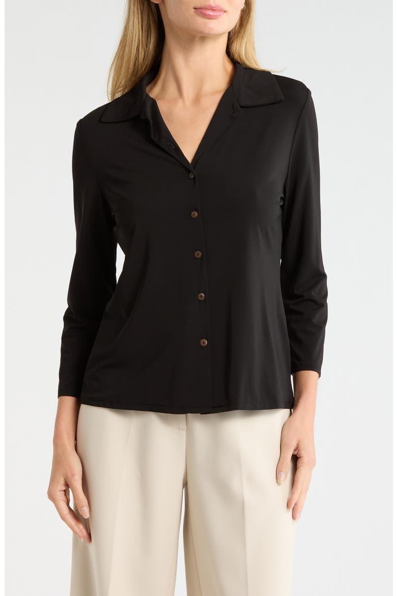 Button-Up Shirt, Main, color, BLACK