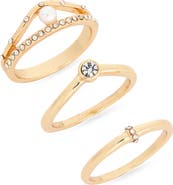 NORDSTROM RACK Faux Pearl & Stone Ring