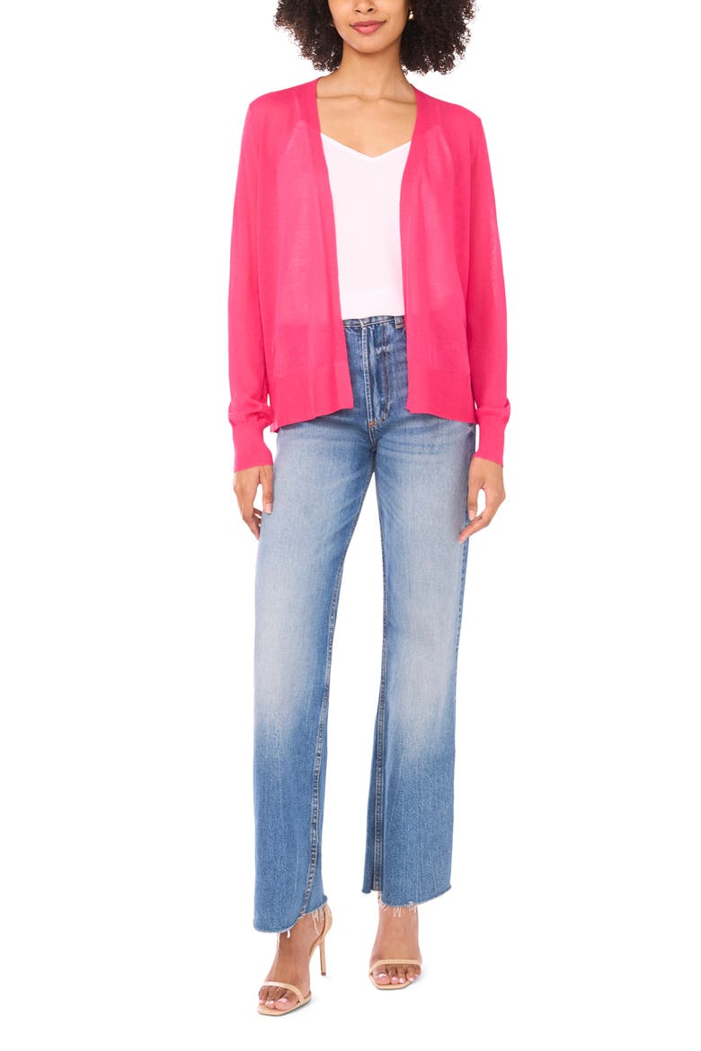 Tissue Knit Cardigan, Alternate, color, RASPBERRY JEWEL