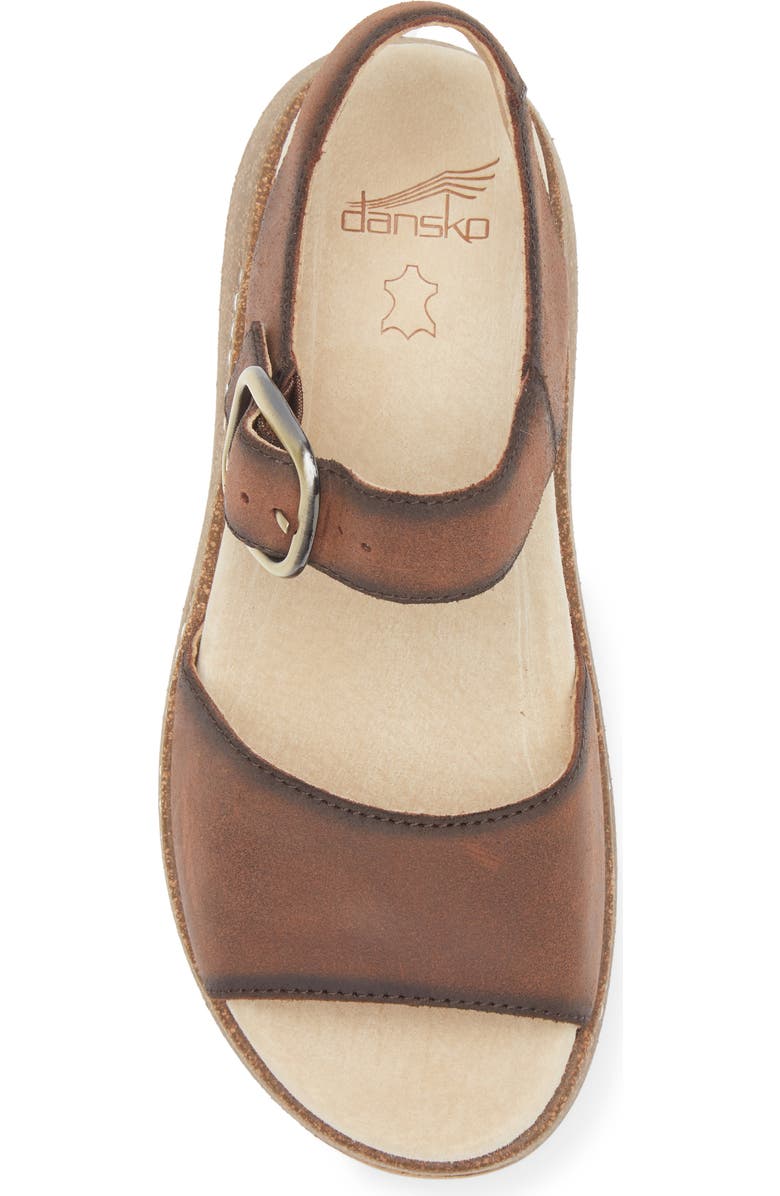 Dansko Bianca Platform Wedge Sandal, Alternate, color, Brown
