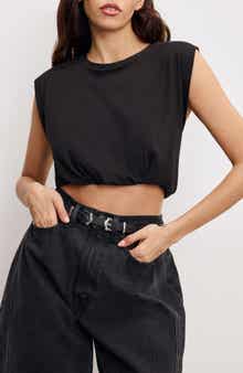 Good American Gathered Hem Muscle Top