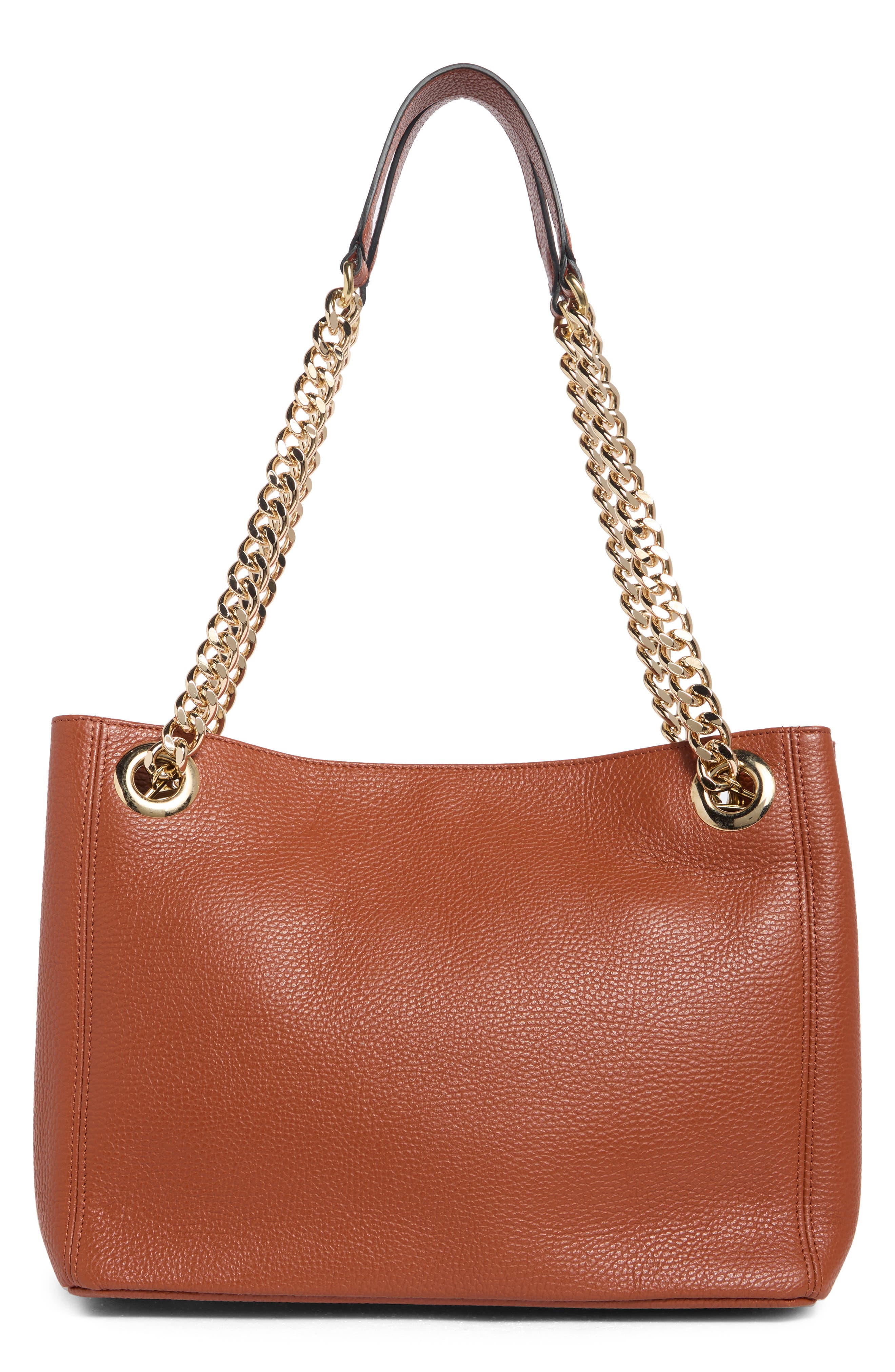 VALENTINO BY MARIO VALENTINO Luisa Rock Leather Tote Bag, Alternate, color, Whiskey