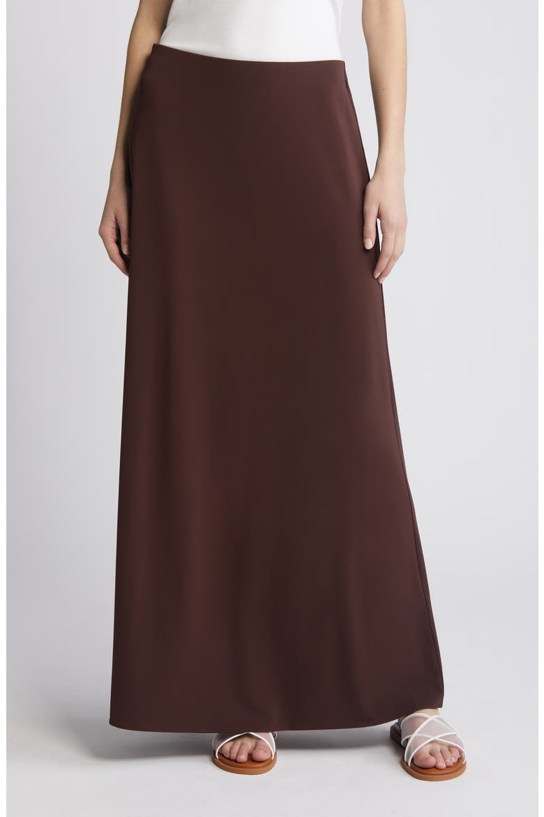 Anya Satin Maxi Skirt, Main, color, CHOC