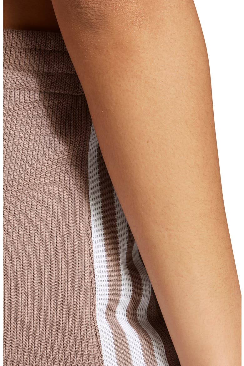3-Stripes Knit Midi Skirt, Alternate, color, TRACE BROWN