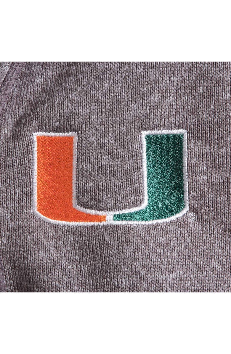 ANTIGUA Men's Antigua Charcoal Miami Hurricanes Fortune Half-Zip Sweatshirt, Alternate, color, 