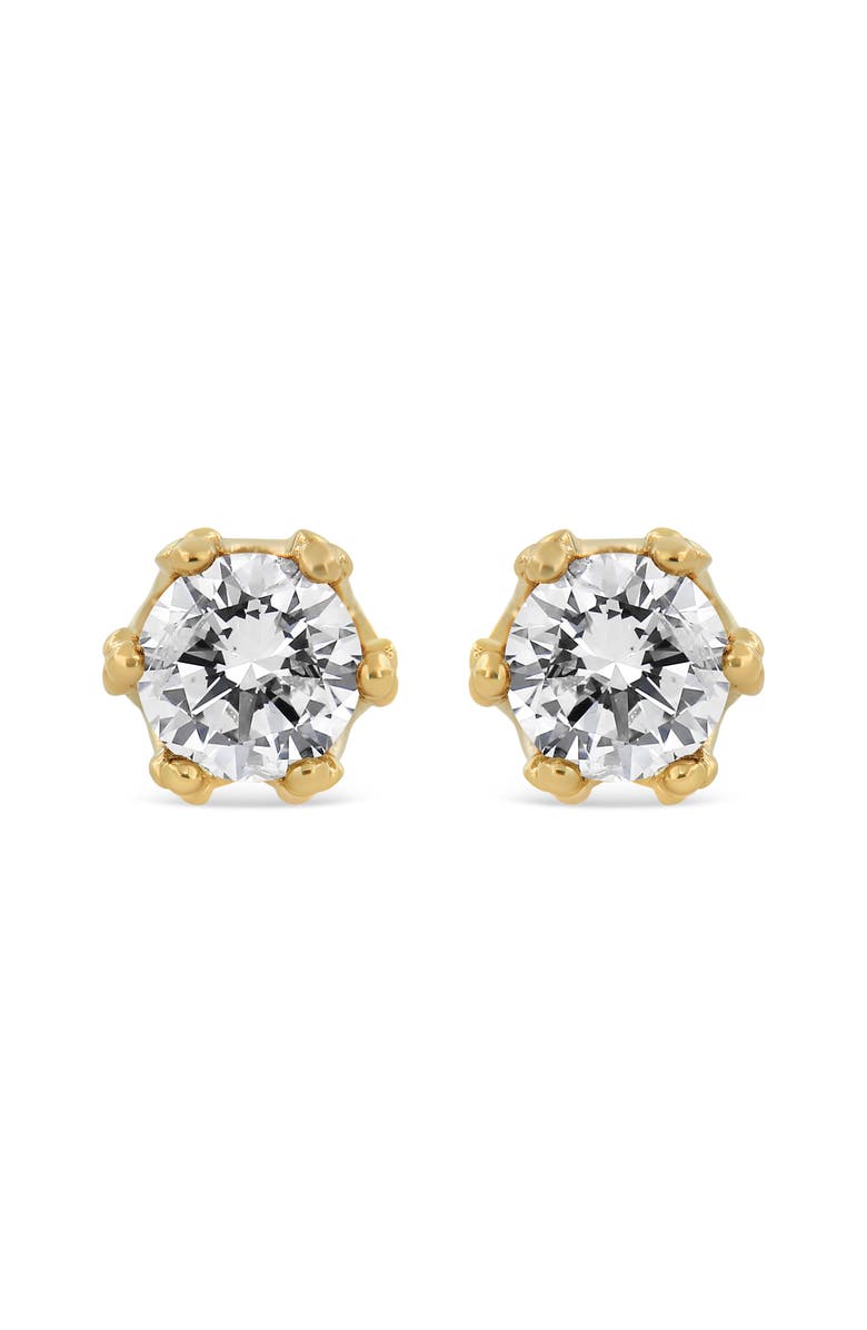 Haus of Brilliance 14K Yellow Gold 2.0 Cttw Round Diamond Crown Stud Earrings, Main, color, Yellow
