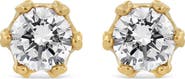 Haus of Brilliance 14K Yellow Gold 2.0 Cttw Round Diamond Crown Stud Earrings