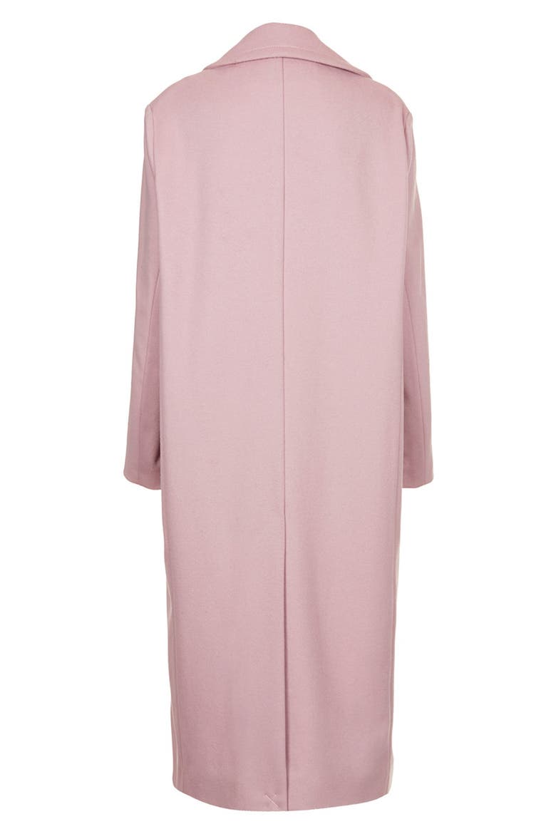 Long Wool Blend Coat, Alternate, color, PINK