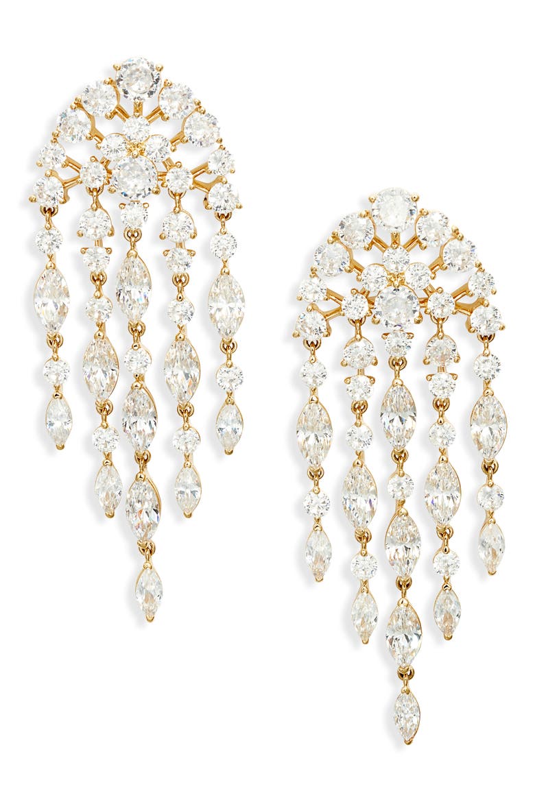 Chandelier Drop Earrings, Main, color, GOLD