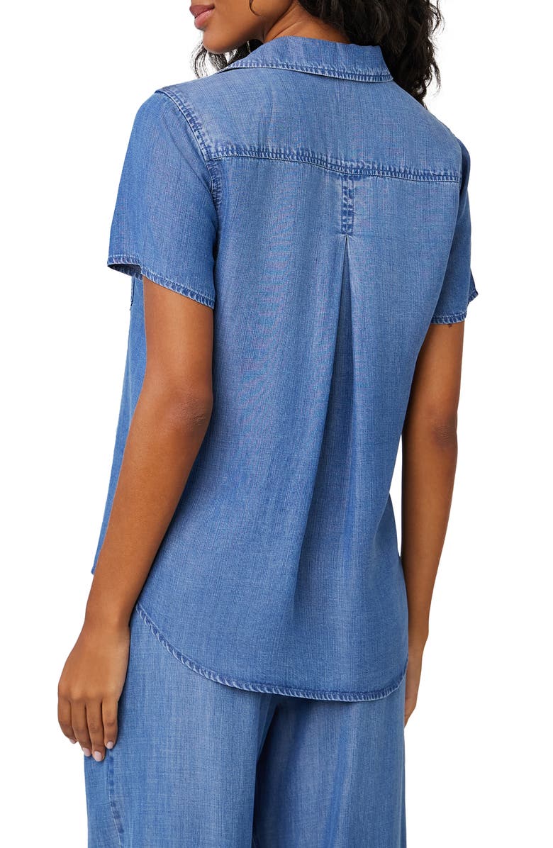 Bella Dahl Short Sleeve Denim Shirt, Alternate, color,