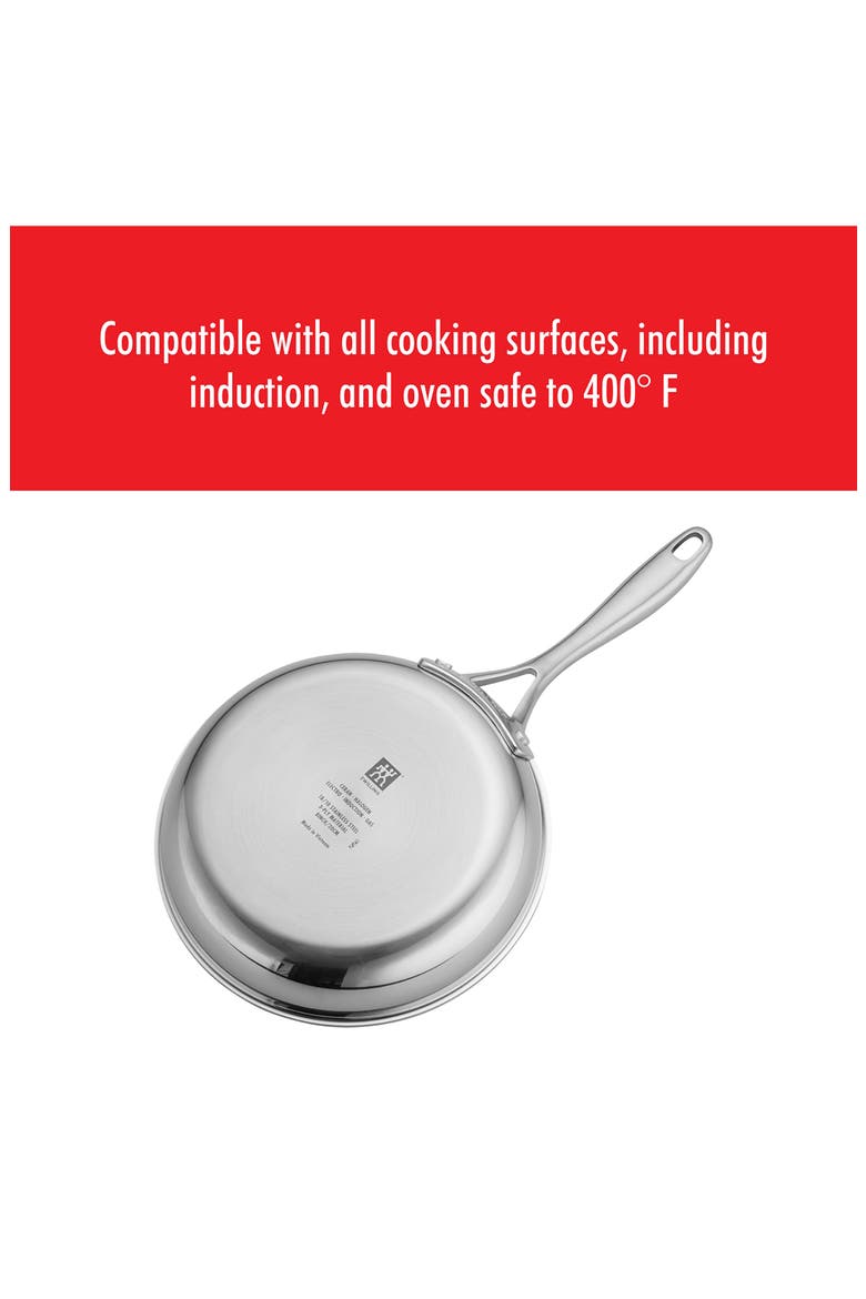 Clad CFX Stainless Steel Ceramic Nonstick Fry Pan 2-Piece Set, Alternate, color, STAINLESS STEEL