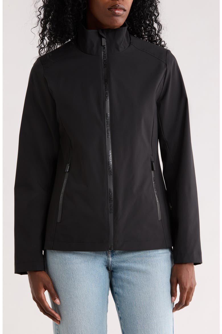 Zip Front Jacket, Main, color, BLACK