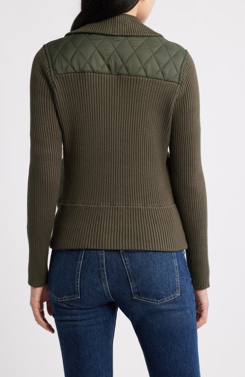 Liverpool Los Angeles Mixed Media Jacket In Green