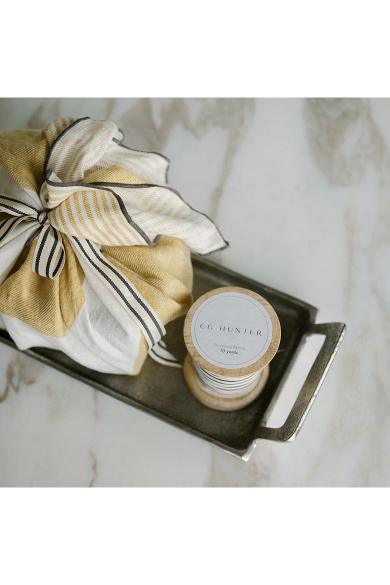 Striped Napkins, Yellow and Ivory, Alternate, color, Yellow