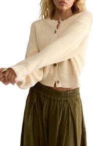 Free People Vienna Rib Button Front Cardigan