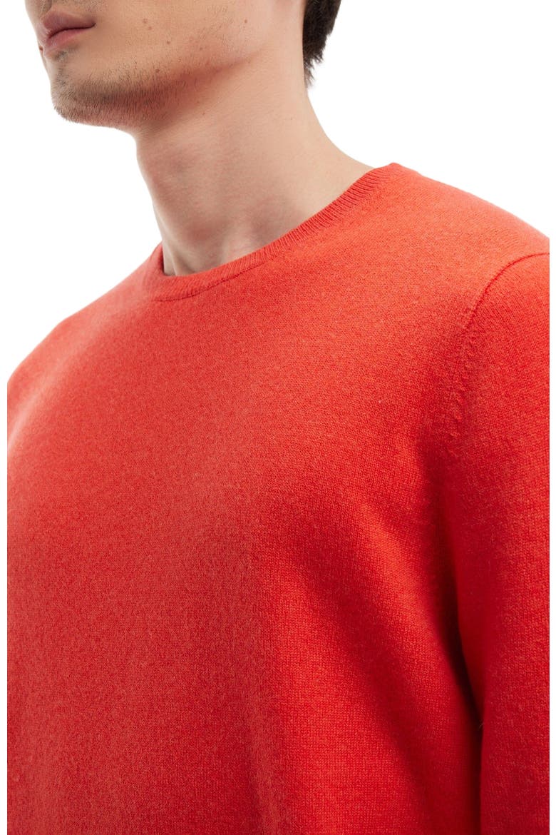 Essential Crewneck Cashmere Sweater, Alternate, color, fiesta
