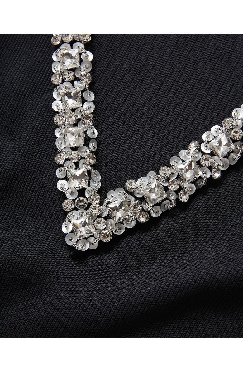 Veronica Beard Ayres Jeweled Tank, Alternate, color, Black