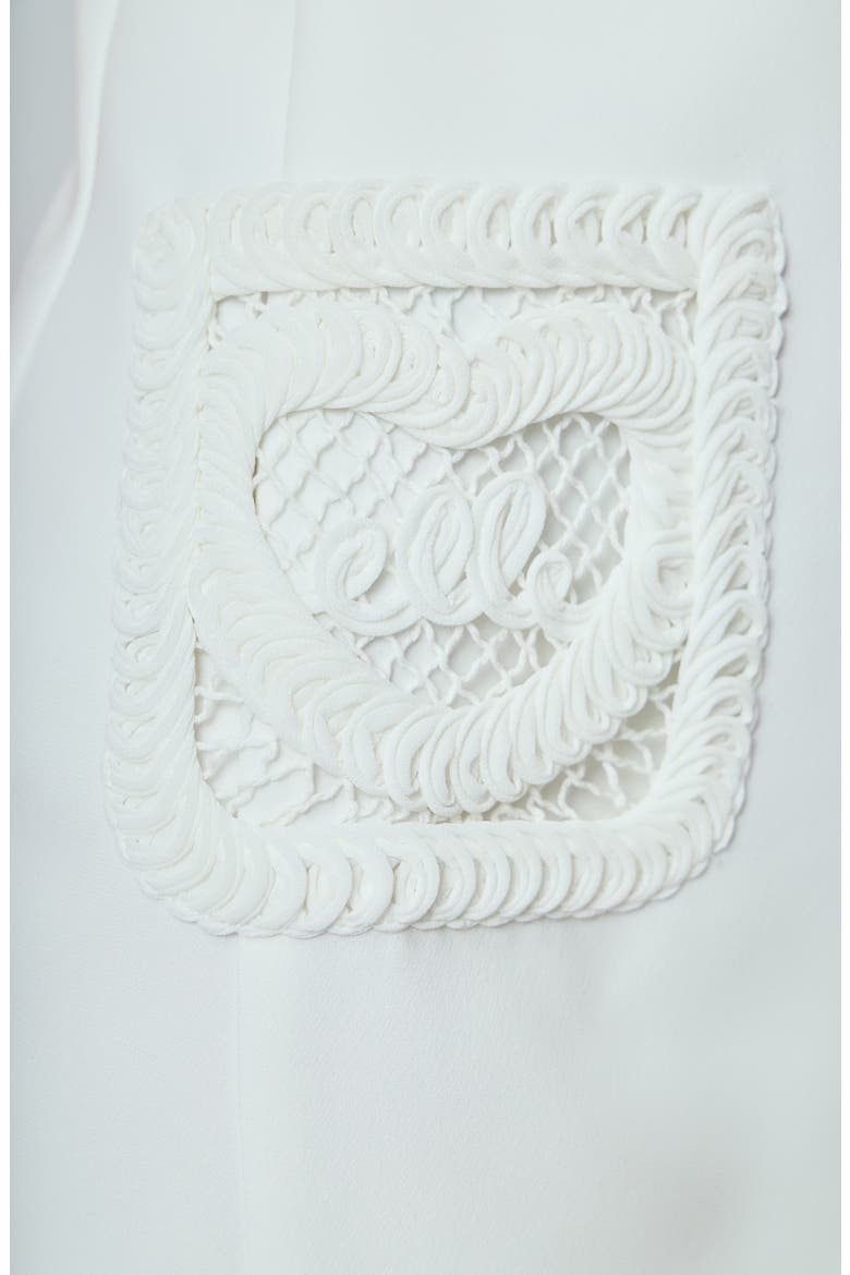 Lace Pocket Sleeveless Minidress, Alternate, color, OFF WHITE