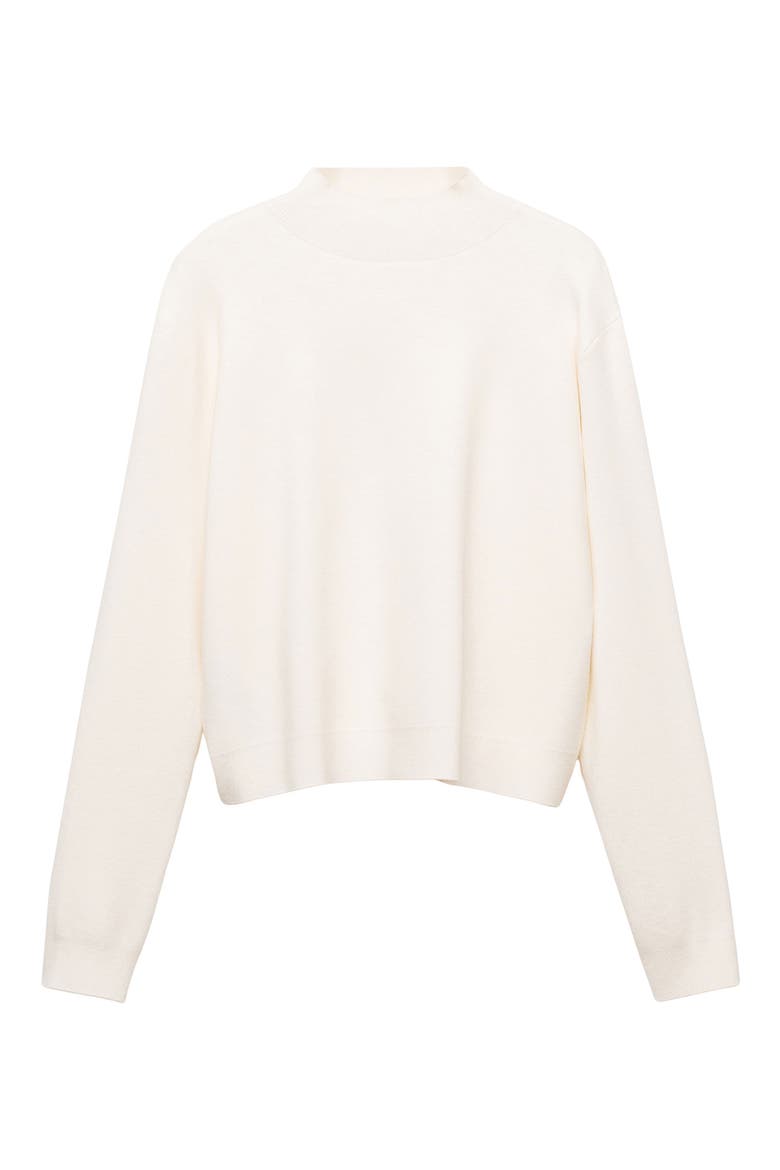 Mock Neck Sweater, Alternate, color, LIGHT BEIGE