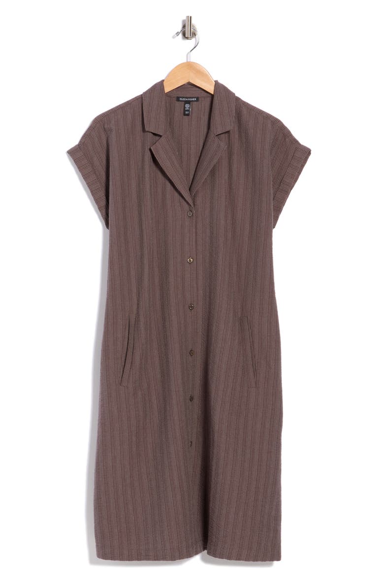 Cotton Blend Shirtdress, Main, color, RYE