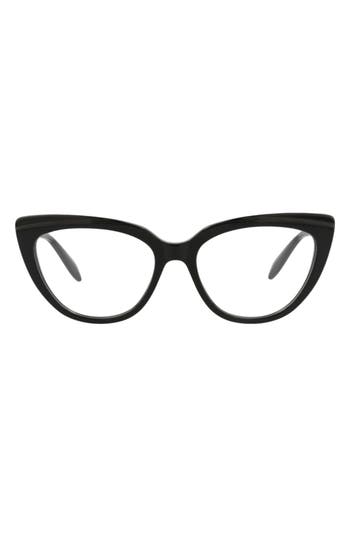 Alexander Mcqueen Mcqueen 53mm Cat Eye Optical Glasses In Multi