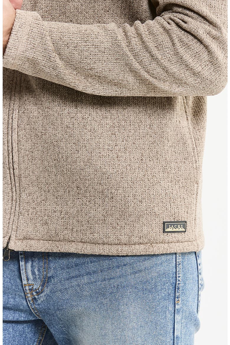 Sweater Fleece Full Zip Jacket, Alternate, color, STONE FLEECE