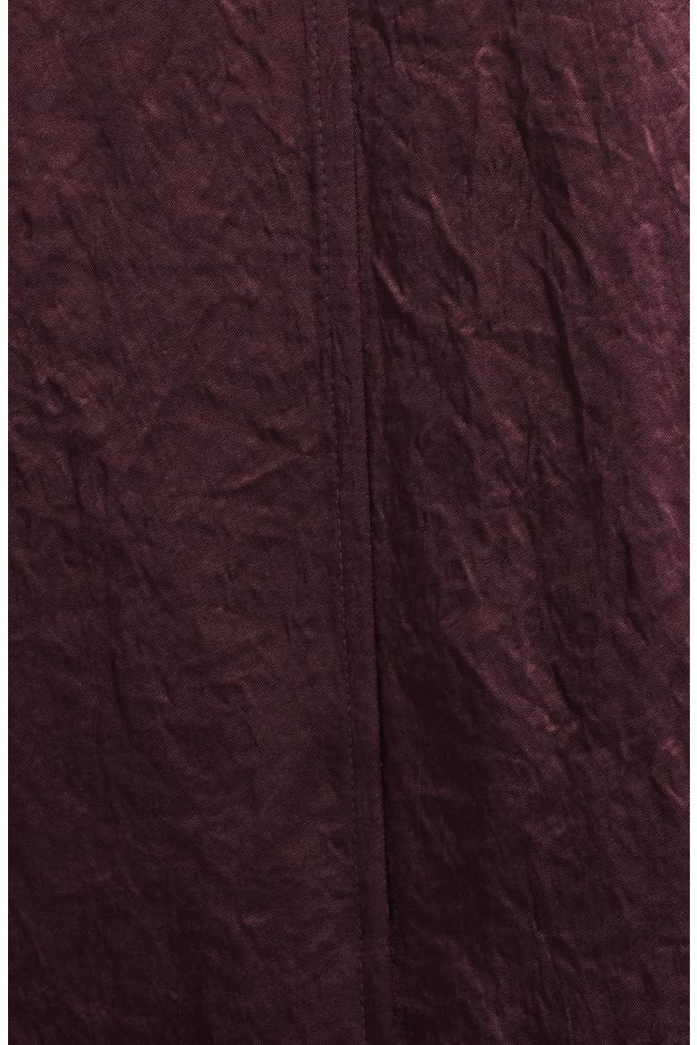 Crinkled Satin Blazer, Alternate, color, WINE