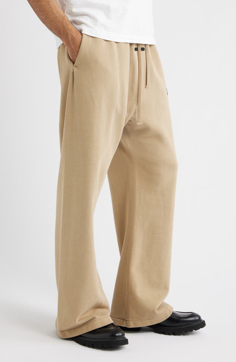 Fear of God Essentials Classic Fit Training Logo Flare Leg Sweatpants, Alternate, color, Faded Dune