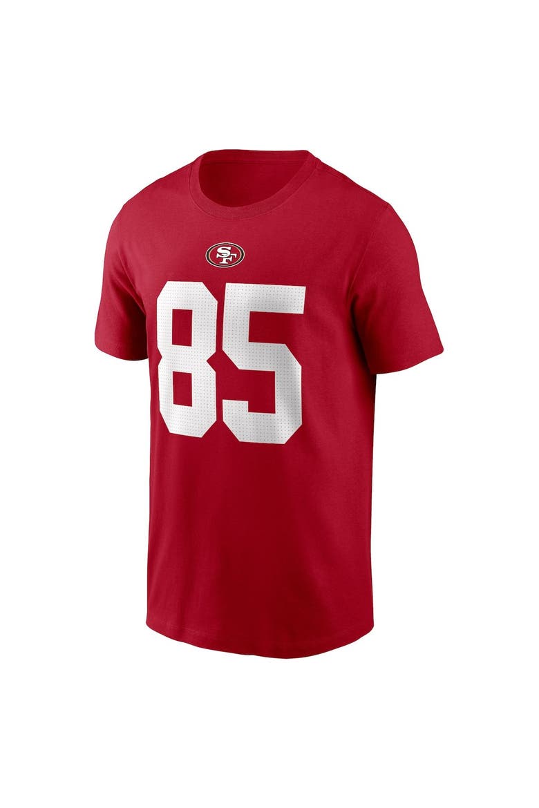 Men's Nike George Kittle Scarlet San Francisco 49ers Player Name & Number T-Shirt, Alternate, color, Scarlet