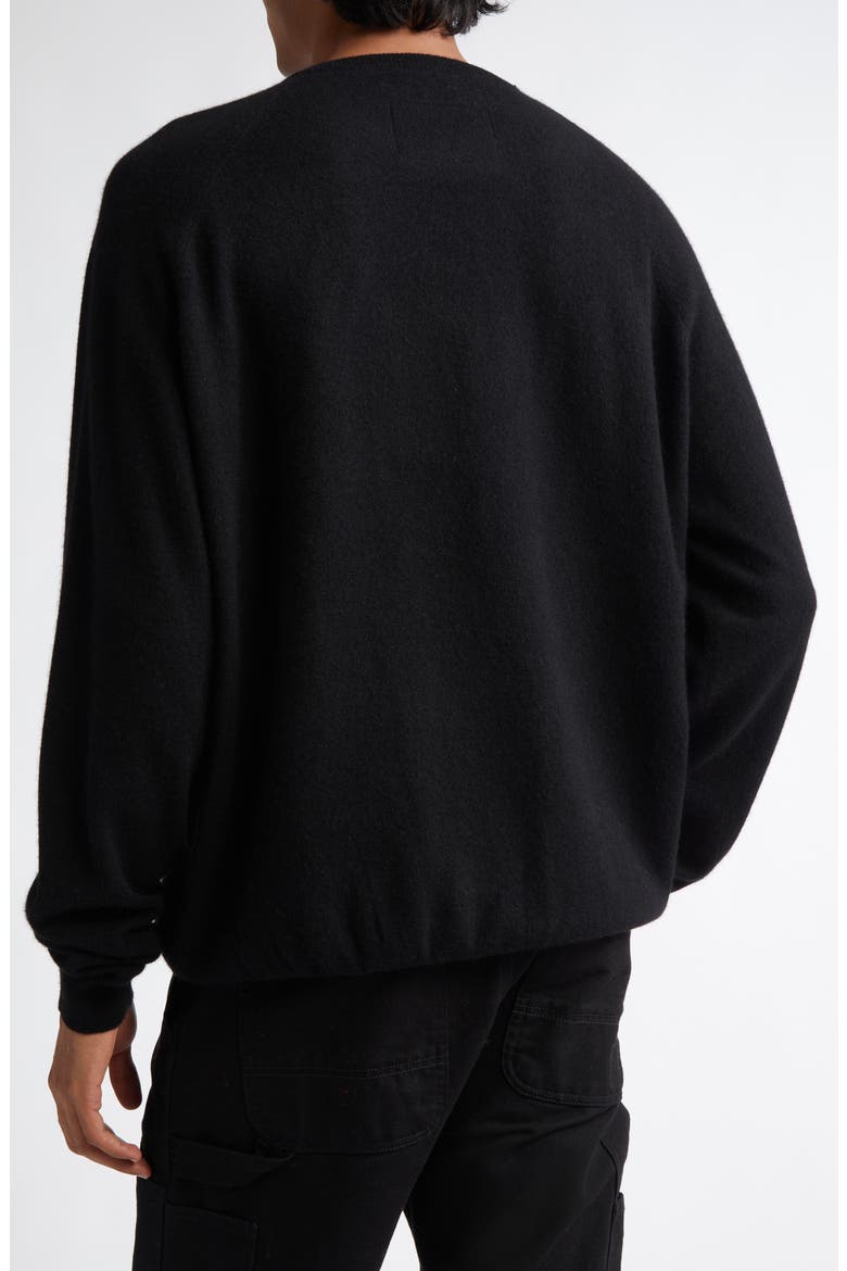 Cashmere Crewneck Sweater, Alternate, color, BLACK