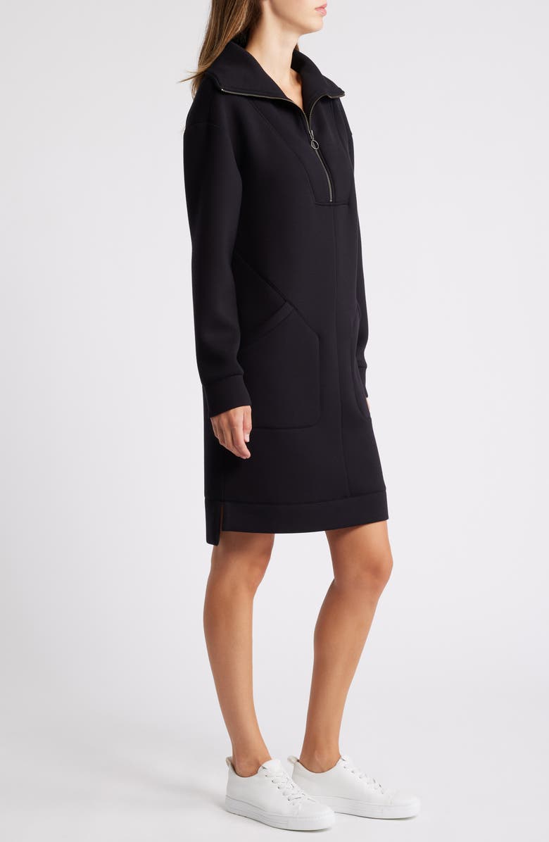 Caslon<sup>®</sup> Half Zip Long Sleeve Sweatshirt Dress, Alternate, color, 