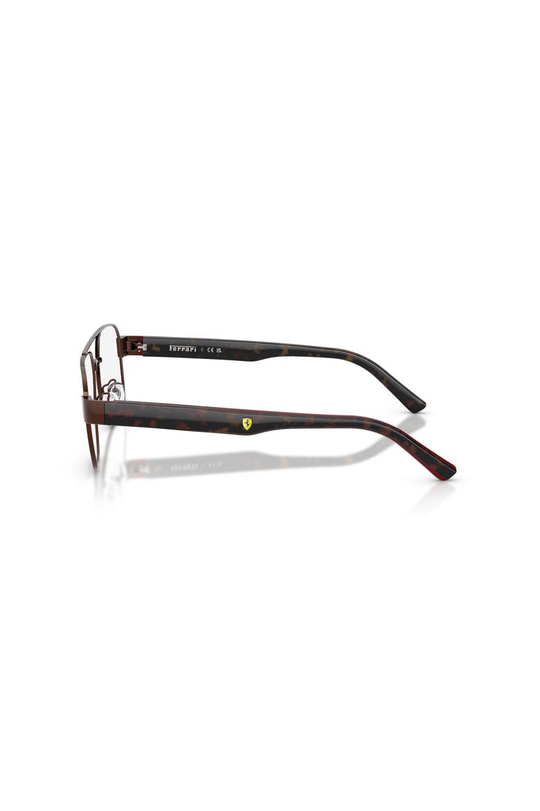 57mm Rectangle optical glasses, Alternate, color, Brown