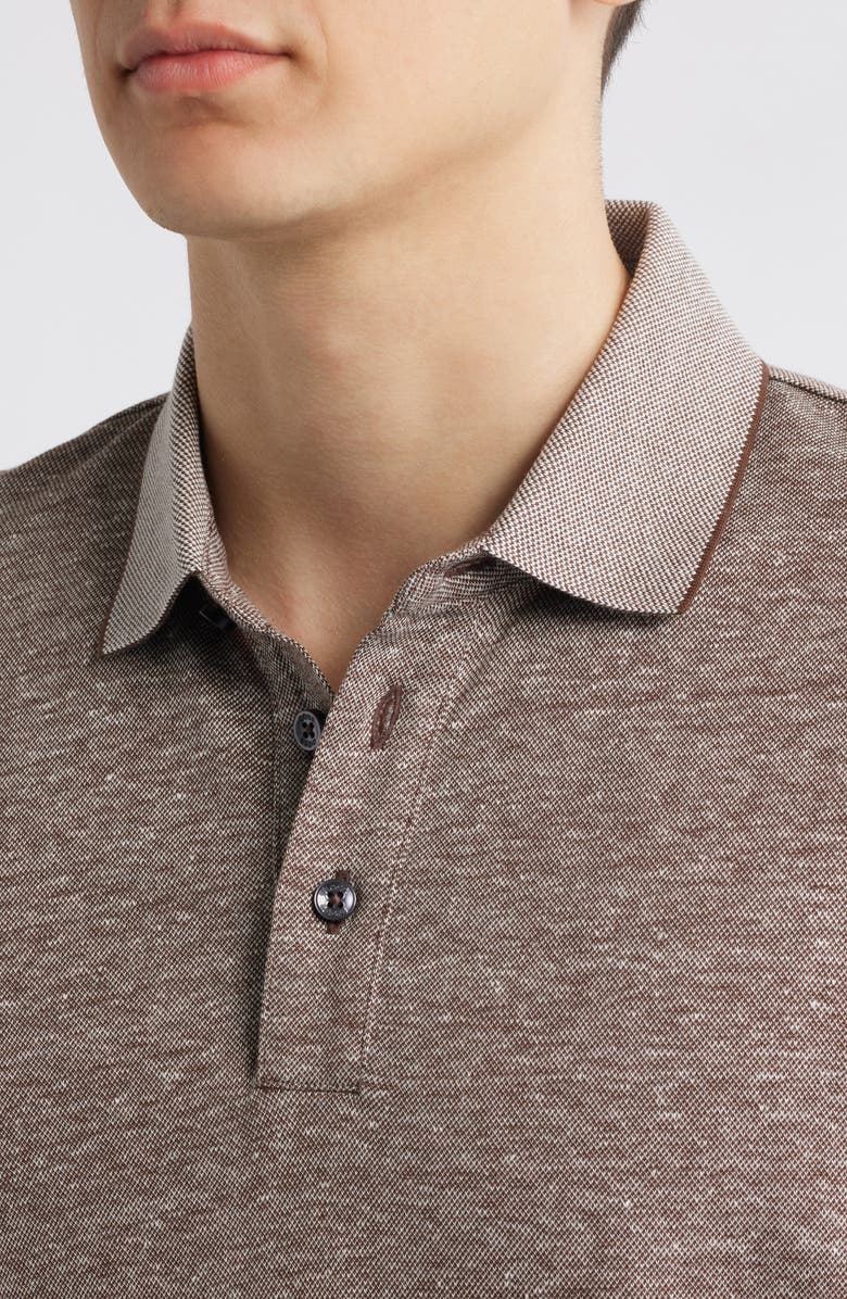 BOSS Press Cotton and Linen Polo, Alternate, color, 