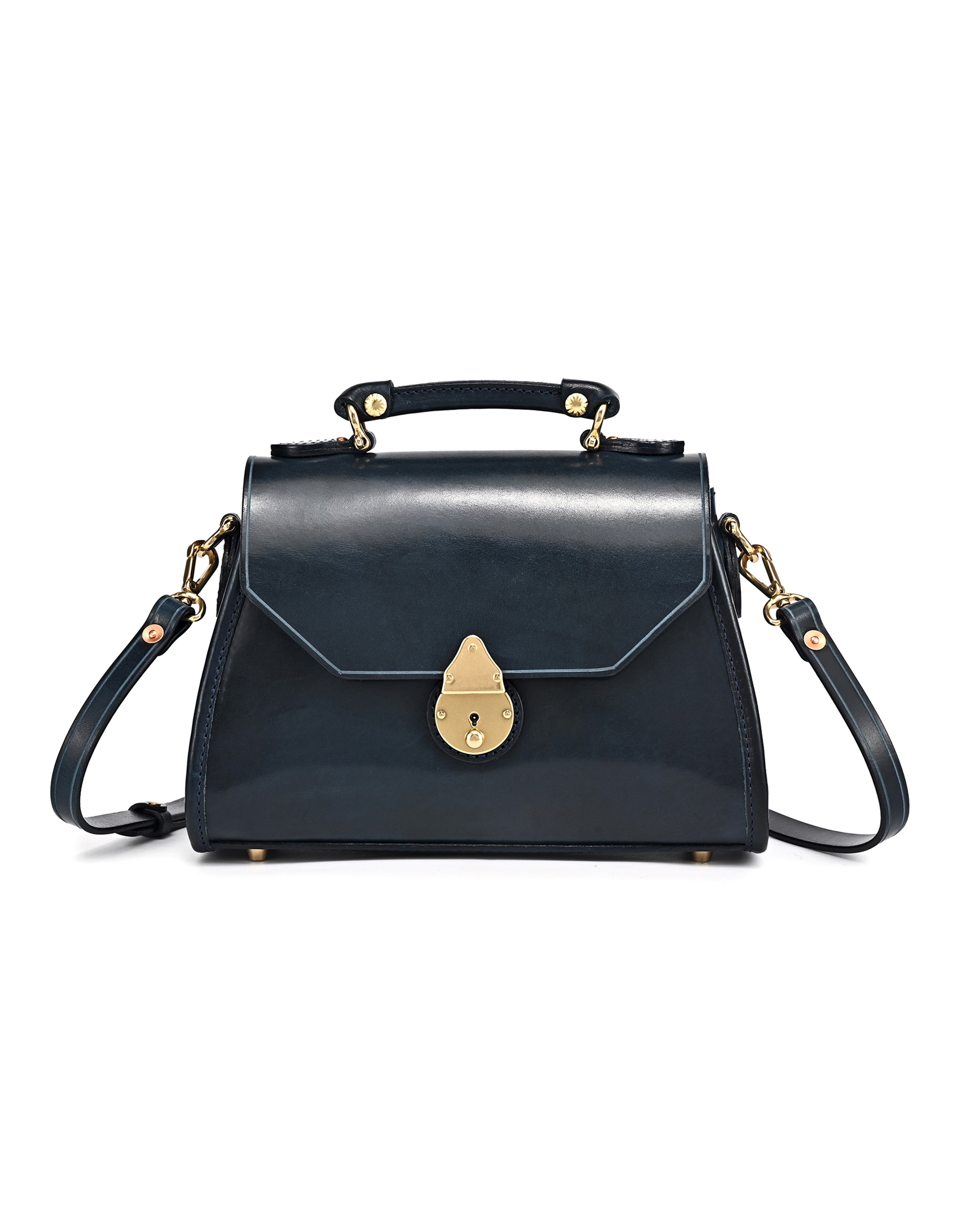 Old Trend Laurel Genuine Leather Classic Everyday Satchel In Blue