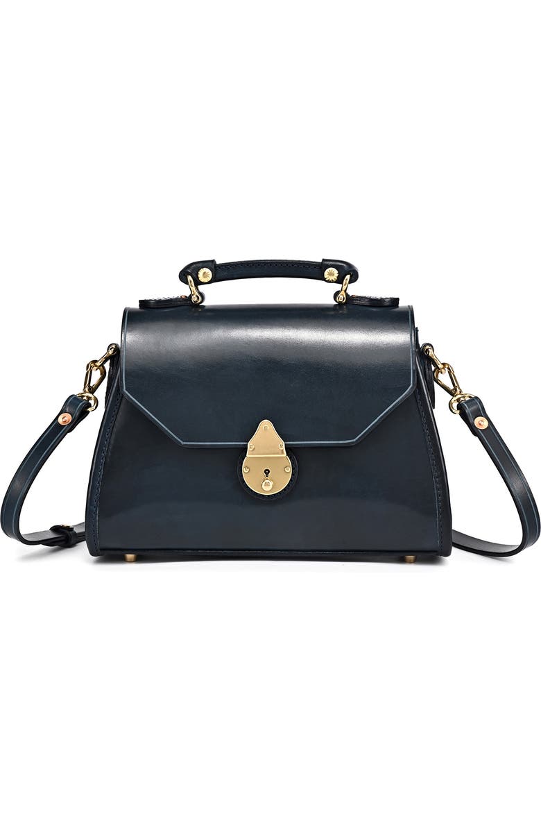 OLD TREND Laurel Genuine Leather Classic Everyday Satchel, Main, color, Navy