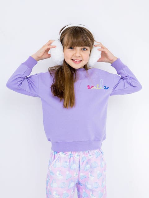 Smile Embroidered Sweatshirt