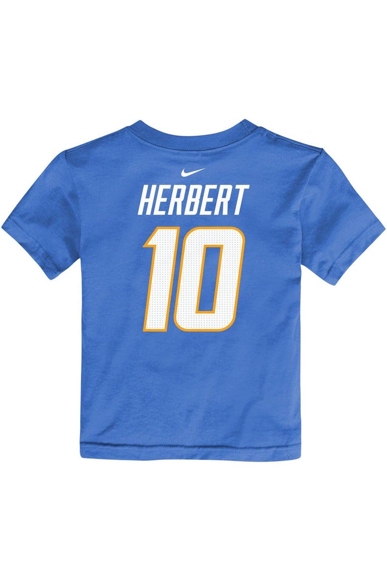 Toddler Nike Justin Herbert Powder Blue Los Angeles Chargers Player Name & Number T-Shirt, Alternate, color, Powder Blue