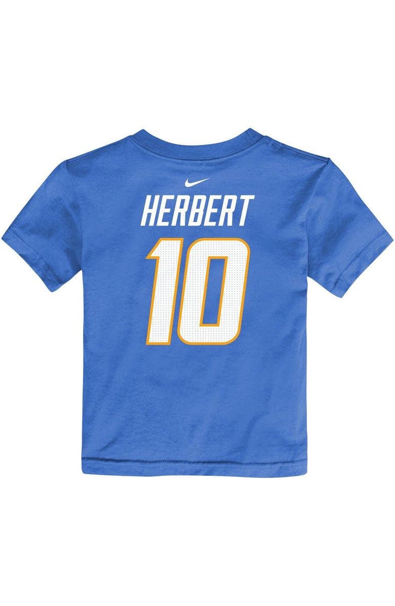 Nike Toddler Nike Justin Herbert Powder Blue Los Angeles Chargers Player Name & Number T-Shirt, Alternate, color, 