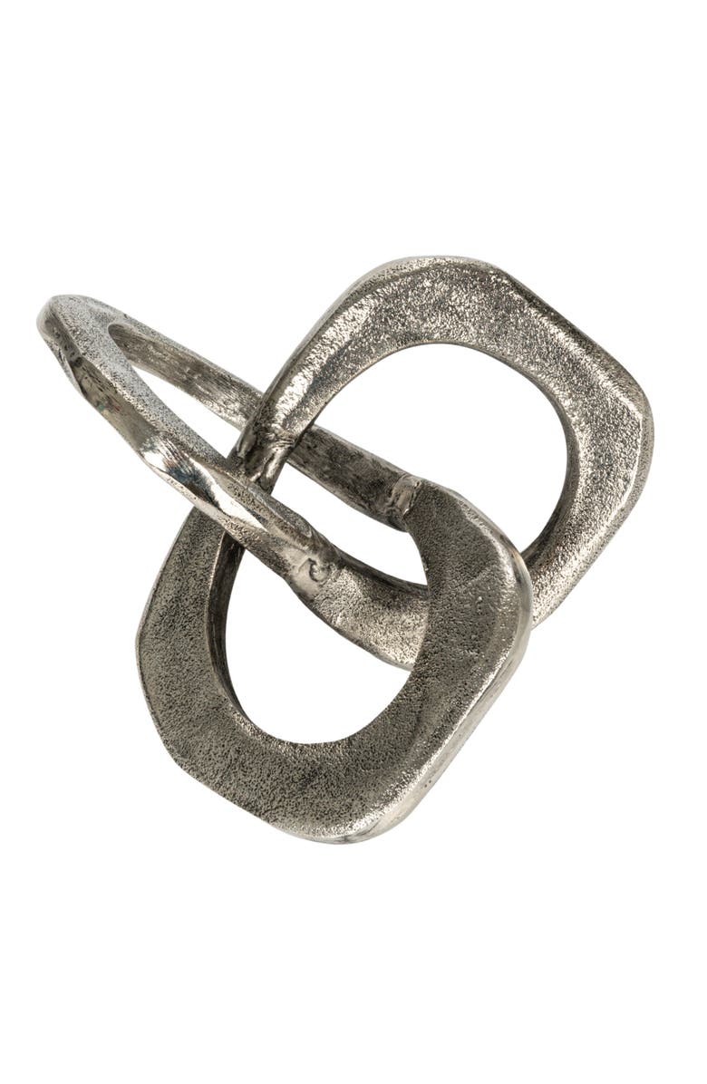 Storied Home Cast Metal Knot Figurine, Antique Nickel Finish, Main, color, Silver