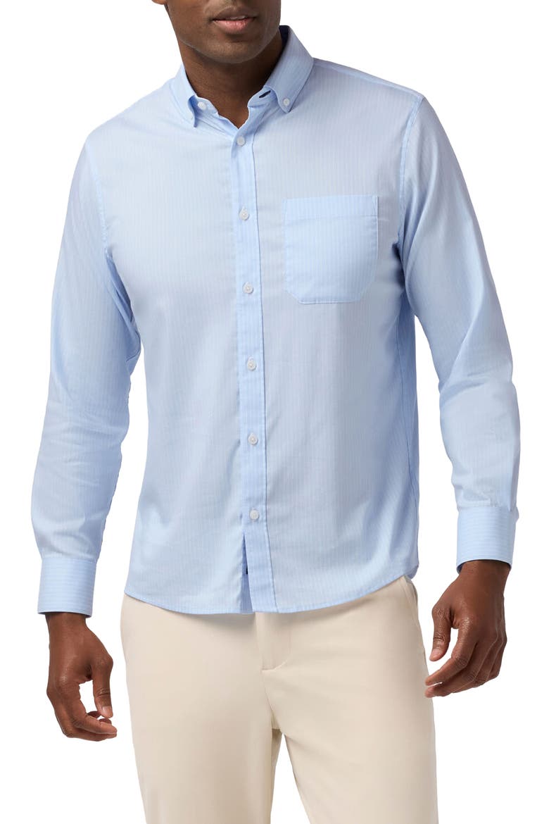 Kennedy Trim Fit Button-Down Shirt, Main, color, CLOUD BLUE CHALK STRIPE