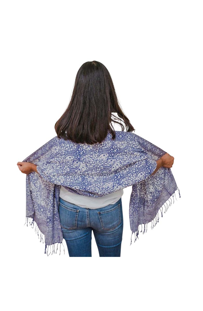 Kasih Co-op Handmade Batik Scarf, Alternate, color, Stone