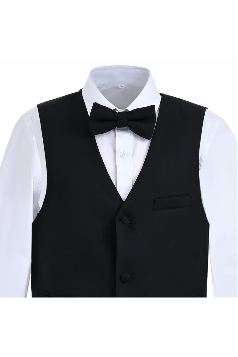 Serge Formal Vest & Bow Tie Suit, Alternate, color, Black