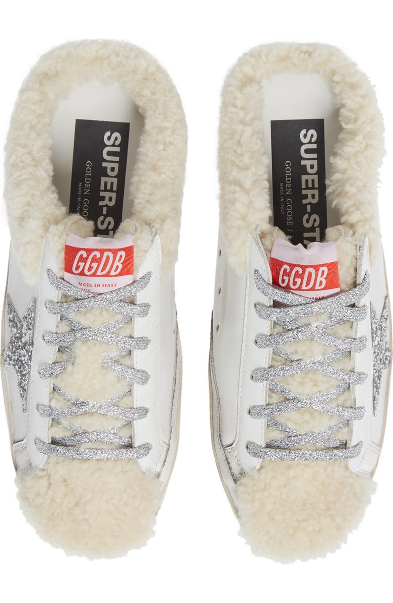 Golden Goose Super-Star Sabot Genuine Shearling Sneaker, Alternate, color,