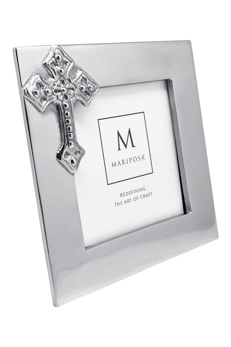 Cross 4 x 4-Inch Picture Frame, Alternate, color, SILVER