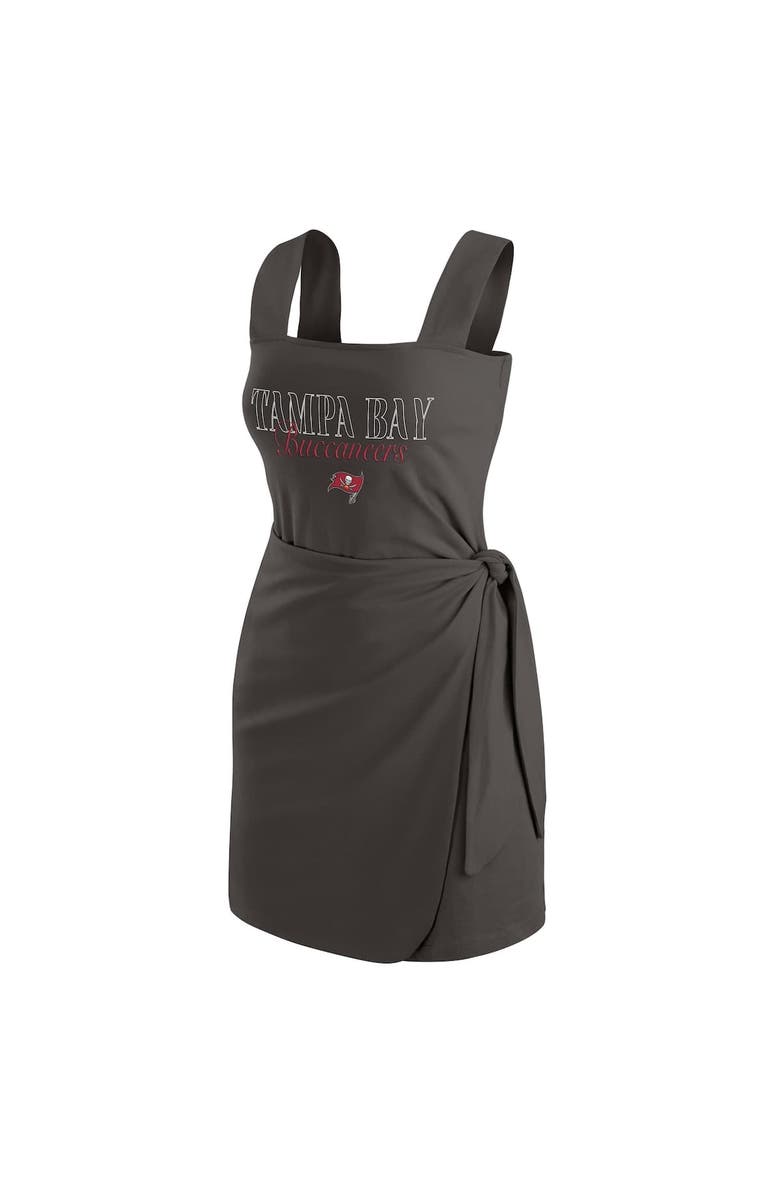 WEAR by Erin Andrews Women's WEAR by Erin Andrews  Pewter Tampa Bay Buccaneers Wrap Dress, Alternate, color, Pewter