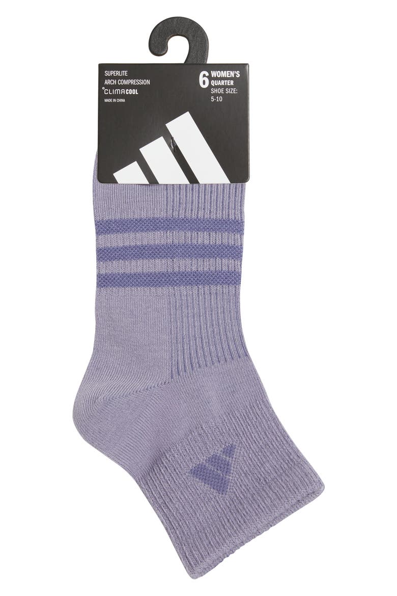 Superlite 3.0 6-Pack Quarter Socks, Alternate, color, SLATE GREY/ MAGIC MAUVE/ BEIGE