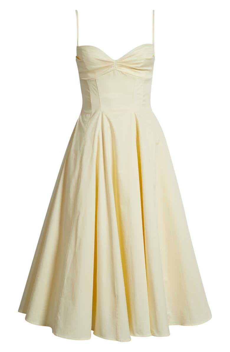 HOUSE OF CB Dahlia Stretch Pima Cotton Cocktail Dress, Main, color, Lemon